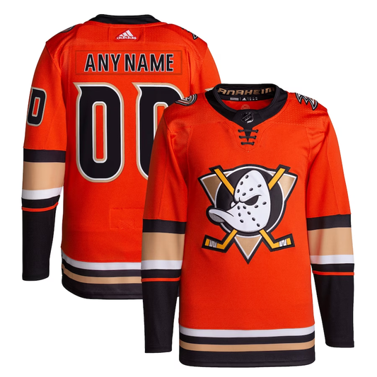 Men's Anaheim Ducks Orange Alternate Primegreen Authentic Pro Custom Jersey1