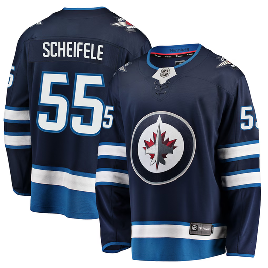 Men's Winnipeg Jets Mark Scheifele #55 Fanatics Navy Home Breakaway Jersey