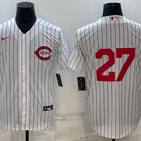 Men's Cincinnati Reds Scott Rolen #27 White 2022 MLB at Field of Dreams Game Authentic Player Jersey1