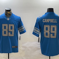 Dan Campbell #89 Detroit Lions Blue Game Jersey - JerseysFreak