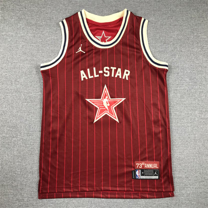 Men's Golden State Warriors Stephen Curry #30 Red 2024 NBA All-Star Game Swingman Jersey1