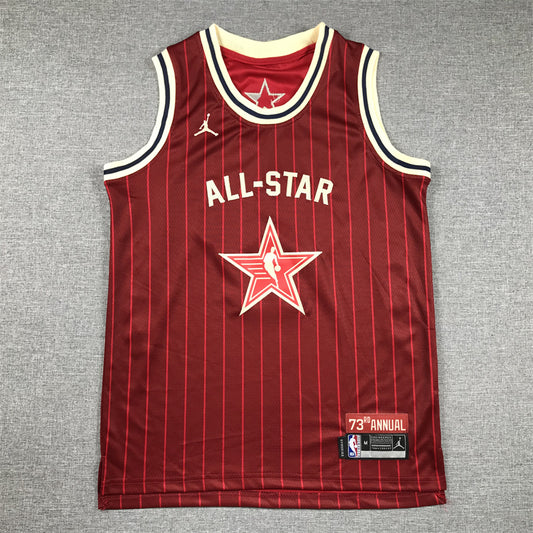 Men's Golden State Warriors Stephen Curry #30 Red 2024 NBA All-Star Game Swingman Jersey1