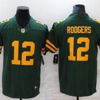 Men's Green Bay Packers Aaron Rodgers #12 Green Alternate Legend Player Jersey1