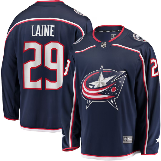 Men's Columbus Blue Jackets Patrik Laine #29 Navy Home Breakaway Player Jersey1