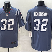 Men's New England Patriots TreVeyon Henderson #32 Storm Blue 2025 Rivalries Collection Limited Jersey