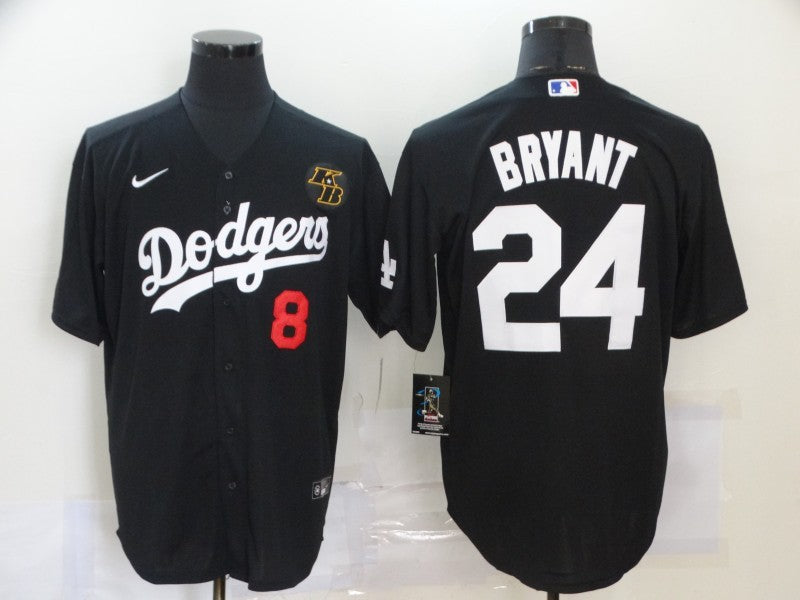 Kris Bryant #8-24 Los Angeles Dodgers Black Replica Baseball Jersey - JerseysFreak
