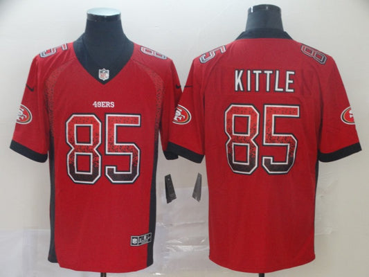 Men's San Francisco 49ers George Kittle #85 Red Game Player Jersey1