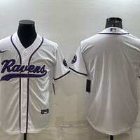 Men's Baltimore Ravens White Blank Jersey1