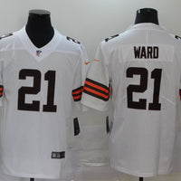 Men's Cleveland Browns Denzel Ward #21 White Game Jersey1