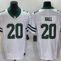 Men's New York Jets Breece Hall #20 White Legacy Vapor F.U.S.E. Limited Jersey1