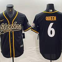 Men's Pittsburgh Steelers Patrick Queen #6 Black Player Jersey1 Joint Edition