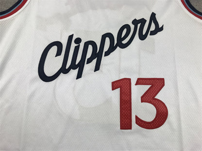 Men's LA Clippers Paul George #13 White Swingman Jersey1