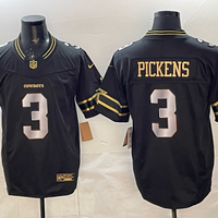 Men's Dallas Cowboys George Pickens #3 Black Player Jersey