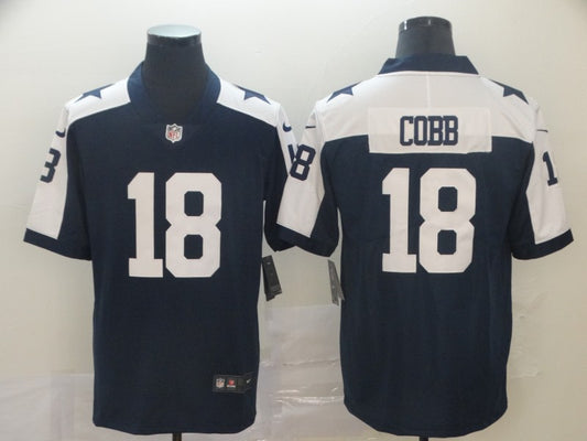 Men's Dallas Cowboys Randall Cobb #18 Navy Game Jersey1