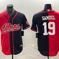 Men's San Francisco 49ers Deebo Samuel #19 Red/Black Game Player Jersey1 Joint Edition