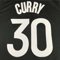 Men's Golden State Warriors Stephen Curry #30 Black Swingman Jersey1