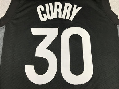 Men's Golden State Warriors Stephen Curry #30 Black Swingman Jersey1