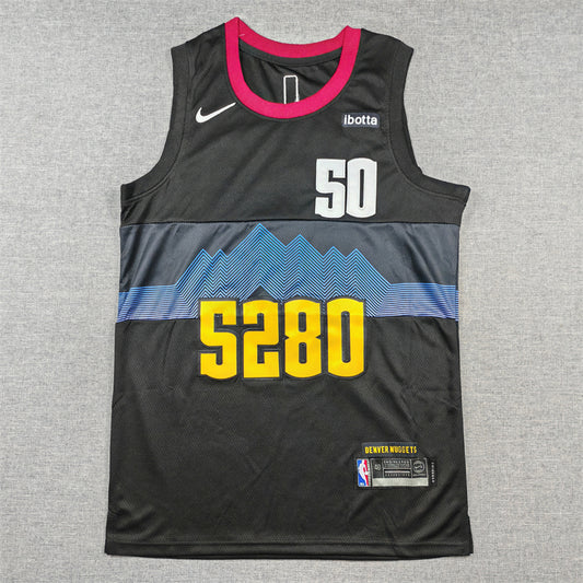 Men's Denver Nuggets Aaron Gordon #50 Black 2023/24 Swingman Jersey1 - City Edition