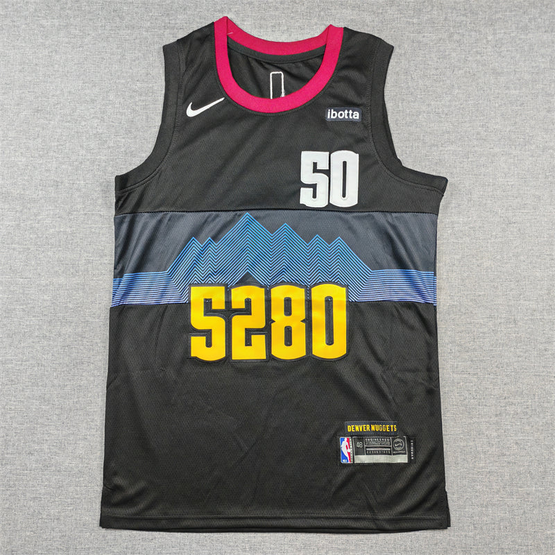 Men's Denver Nuggets Aaron Gordon #50 Black 2023/24 Swingman Jersey1 - City Edition