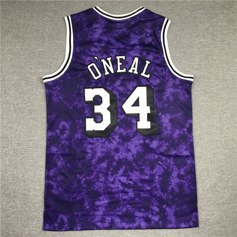 Men's Los Angeles Lakers Shaquille O'Neal #34 Purple Galaxy Swingman Jersey1