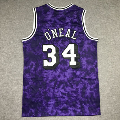 Men's Los Angeles Lakers Shaquille O'Neal #34 Purple Galaxy Swingman Jersey1