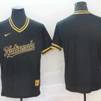 Men's Washington Nationals Black Alternate Authentic Blank Jersey1