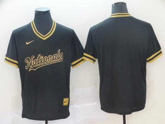 Men's Washington Nationals Black Alternate Authentic Blank Jersey1