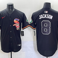 Men's Chicago White Sox Bo Jackson #8 Black Replica Player Jersey
