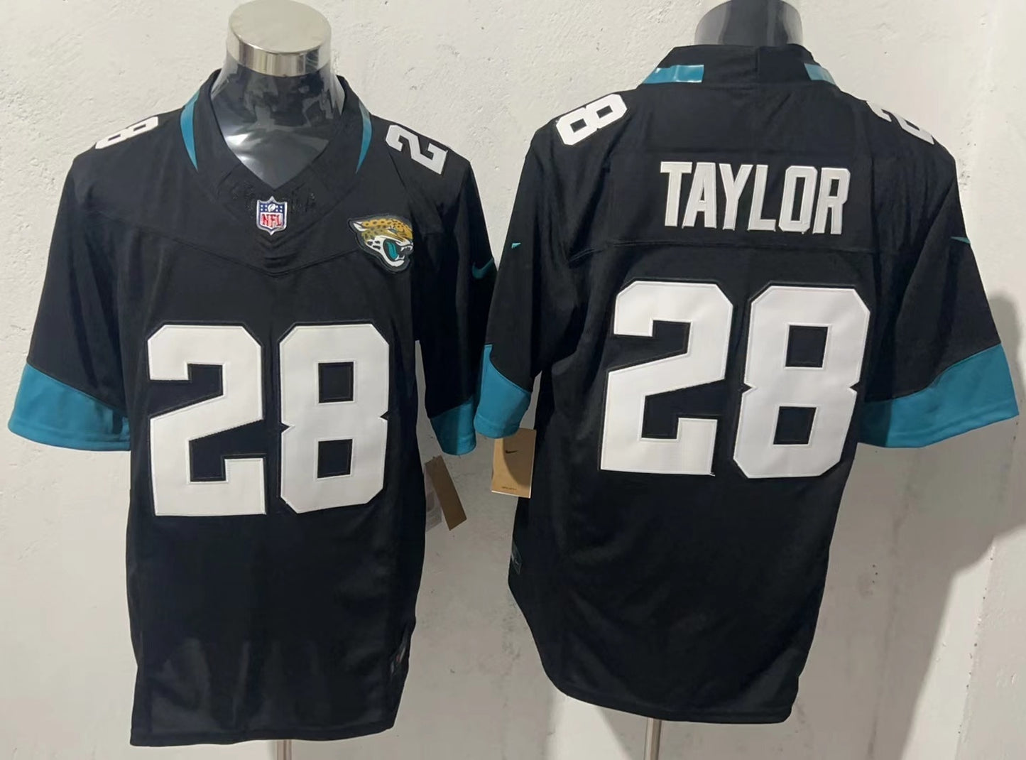 Men's Jacksonville Jaguars Fred Taylor #28 Black Alternate Game Jersey