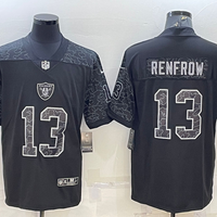 Men's Las Vegas Raiders Hunter Renfrow #13 Black Retired Player RFLCTV Limited Jersey1