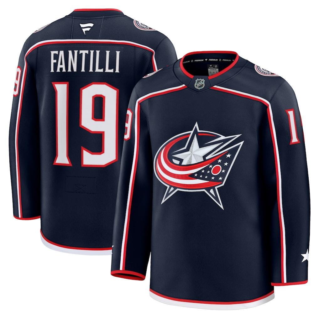 Men's Columbus Blue Jackets Adam Fantilli #19 Fanatics Navy Home Premium Player Jersey