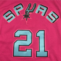 Men's San Antonio Spurs Tim Duncan Pink 1998/99 Classics Swingman Player Jersey1