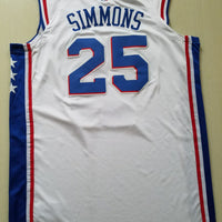 Men's Philadelphia 76ers Ben Simmons #25 White Swingman Jersey1