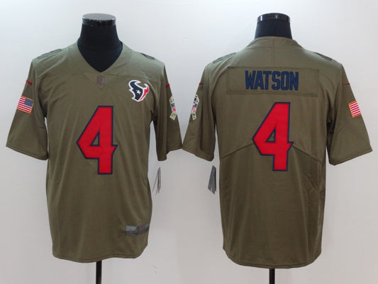 Men's Houston Texans Deshaun Watson #4 Brown Alternate Game Jersey1