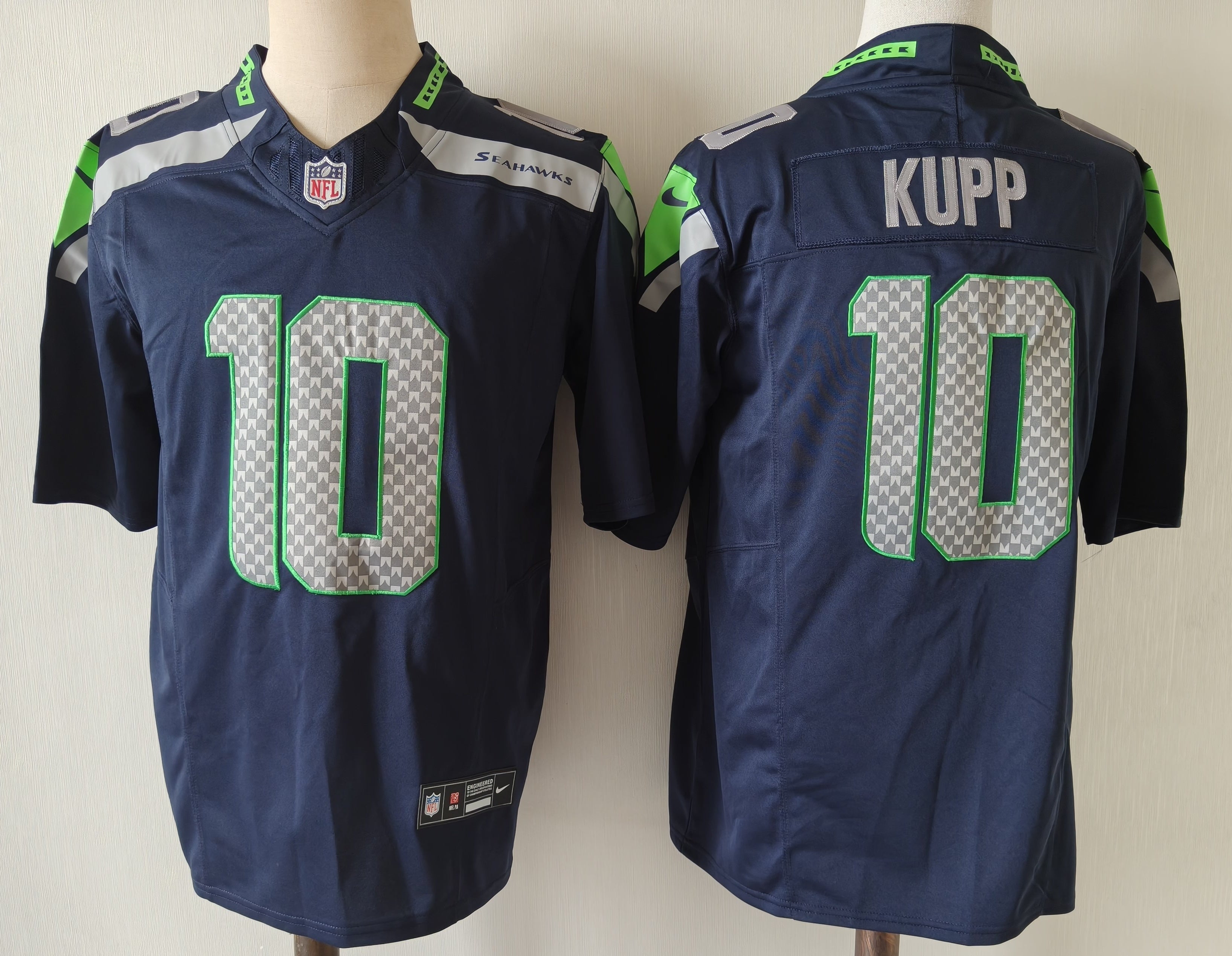 Men's Seattle Seahawks Cooper Kupp #10 College Navy Team Game Jersey