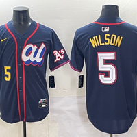 Men's American League Jacob Wilson #5 Navy 2025 All-Star Edition Limited Player Jersey