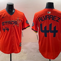 Men's Houston Astros Yordan Alvarez #44 Orange 2025 City Connect Limited Player Jersey1