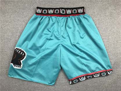 Men's Memphis Grizzlies Turquoise Hardwood Classics Basketball Shorts1