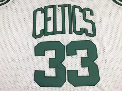 Men's Boston Celtics Larry Bird White 1985-86 Hardwood Classics Swingman Jersey1