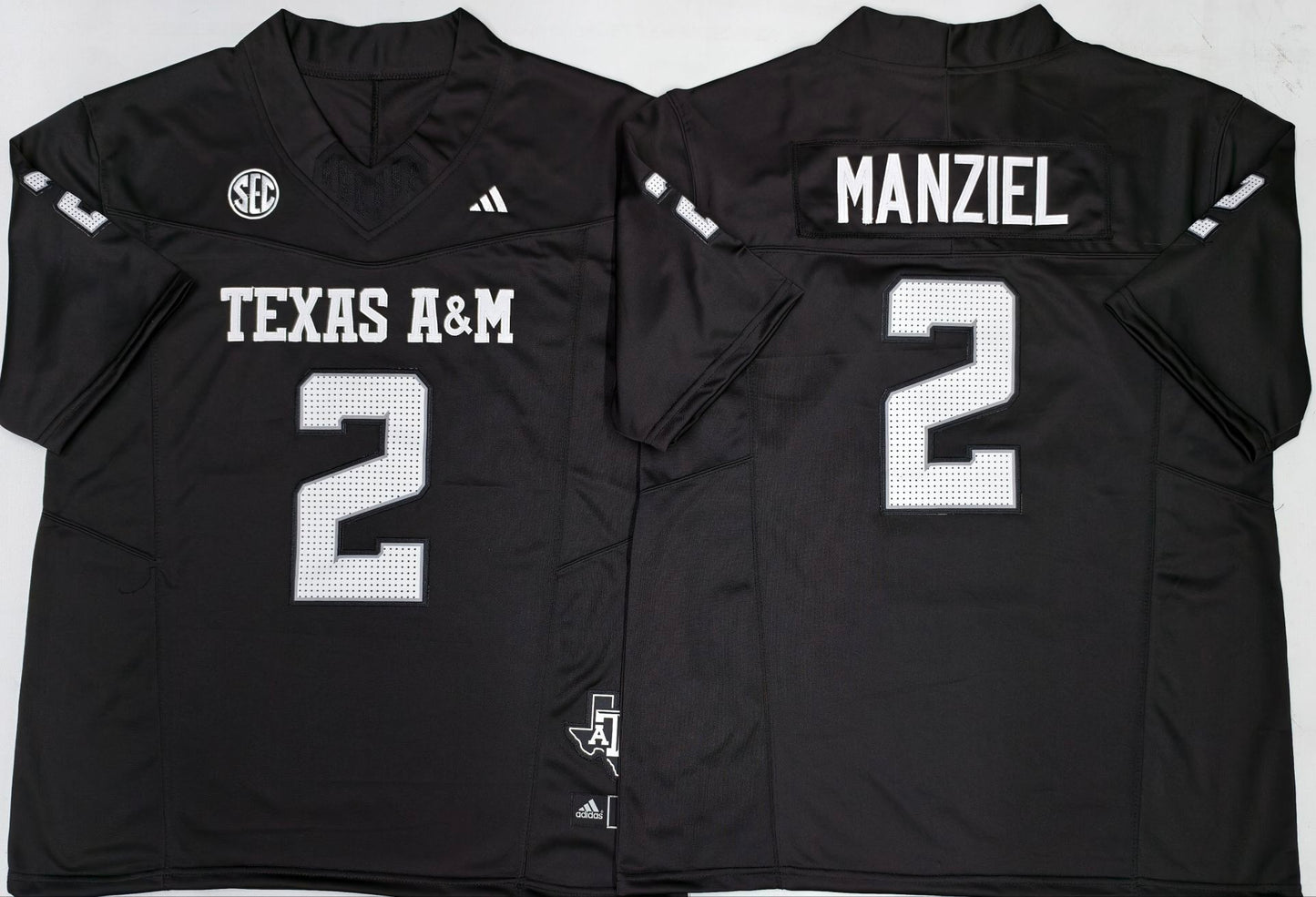 Men's Texas A&M Aggies Johnny Manziel #2 Black Jersey