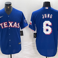 Men's Texas Rangers Josh Jung #6 Royal Alternate Replica Player Jersey1