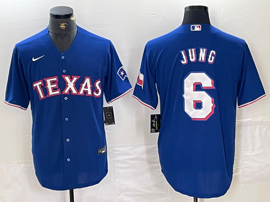 Men's Texas Rangers Josh Jung #6 Royal Alternate Replica Player Jersey1