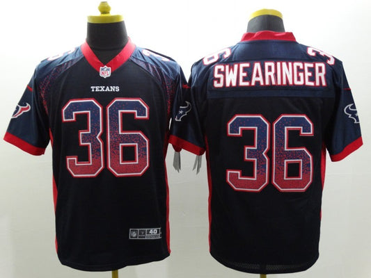 Men's Houston Texans D. J. Swearinger #36 Navy Game Jersey1