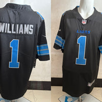 Men's Detroit Lions Jameson Williams #1 Black Game Jersey