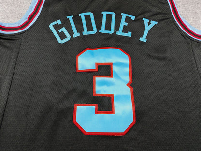 Men's Chicago Bulls Josh Giddey #3 Black 2025/26 Swingman Jersey - City Edition