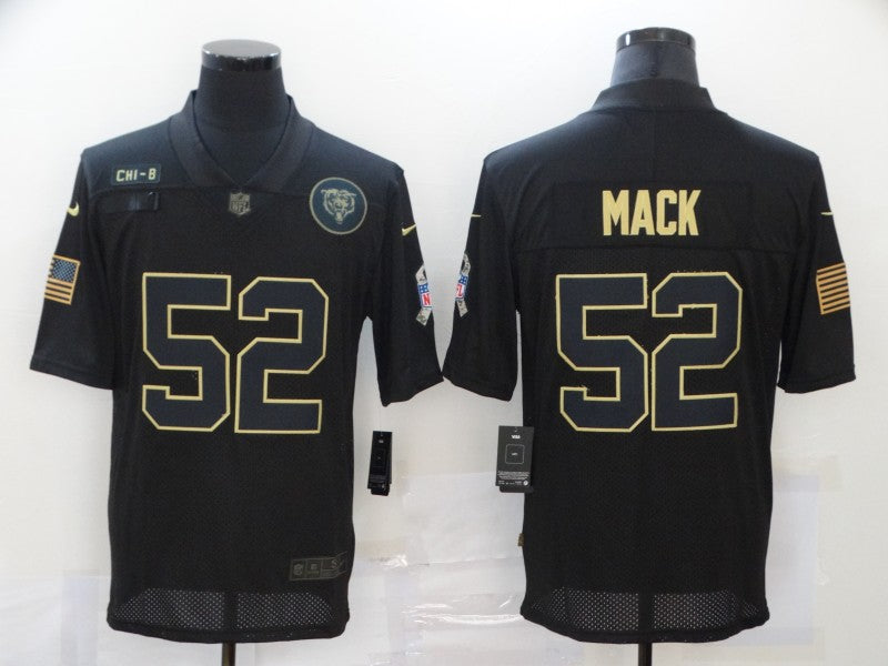 Men's Chicago Bears Khalil Mack #52 Black Game Replica Jersey1