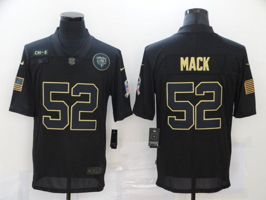 Men's Chicago Bears Khalil Mack #52 Black Game Replica Jersey1