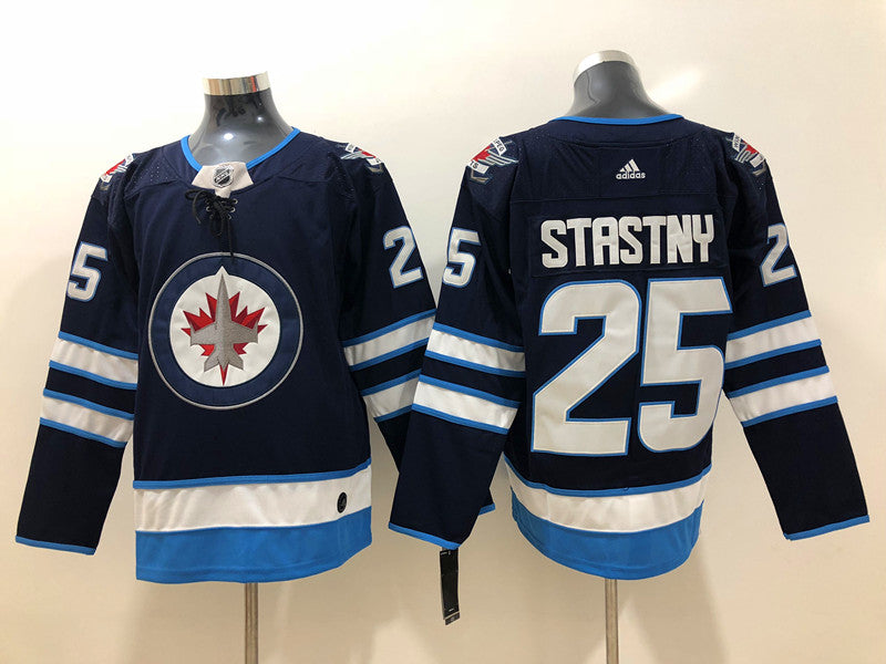 Men's Winnipeg Jets Paul Stastny #25 Navy Player Game Jersey1