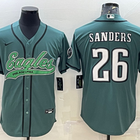 Men's Philadelphia Eagles Miles Sanders #26 Midnight Green Game Jersey1 Joint Edition