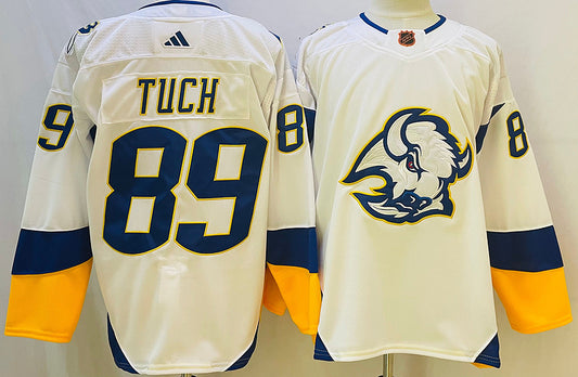 Men's Buffalo Sabres Alex Tuch #89 White Player Jersey1